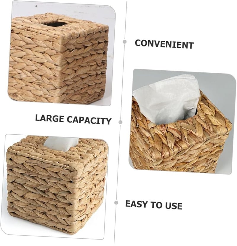 حامل مناديل مكعب من الحديد الكروم صندوق خزانة زخرفية على الطراز الريفي للطاولة - Image 3